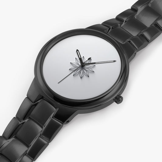 Montre exclusive en acier inoxydable à quartz