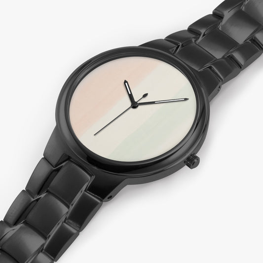 Montre exclusive en acier inoxydable à quartz