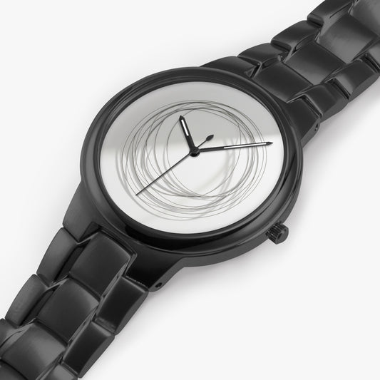 Montre exclusive en acier inoxydable à quartz