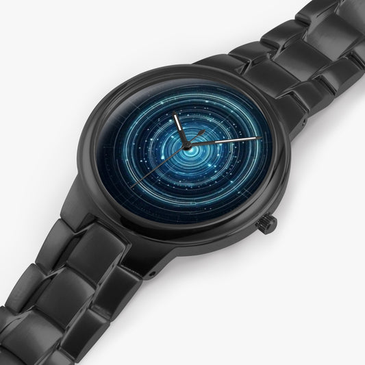 Montre exclusive en acier inoxydable à quartz