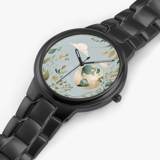 Montre exclusive en acier inoxydable à quartz